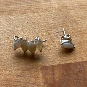 Opal and Sterling Silver Stud and Ear Climber